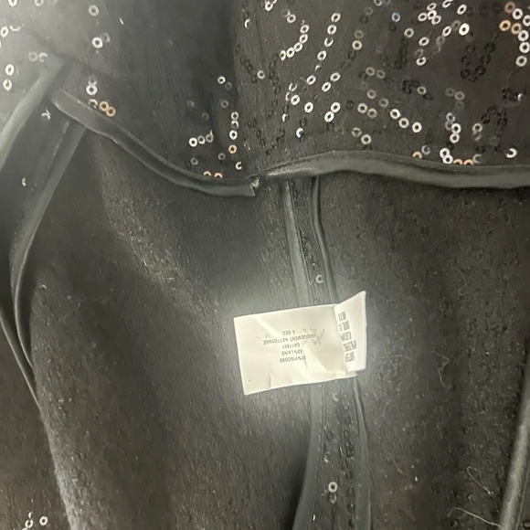 BR black  label Banana Republic sequin moto worn once size 4 beautiful - Picture 10 of 13